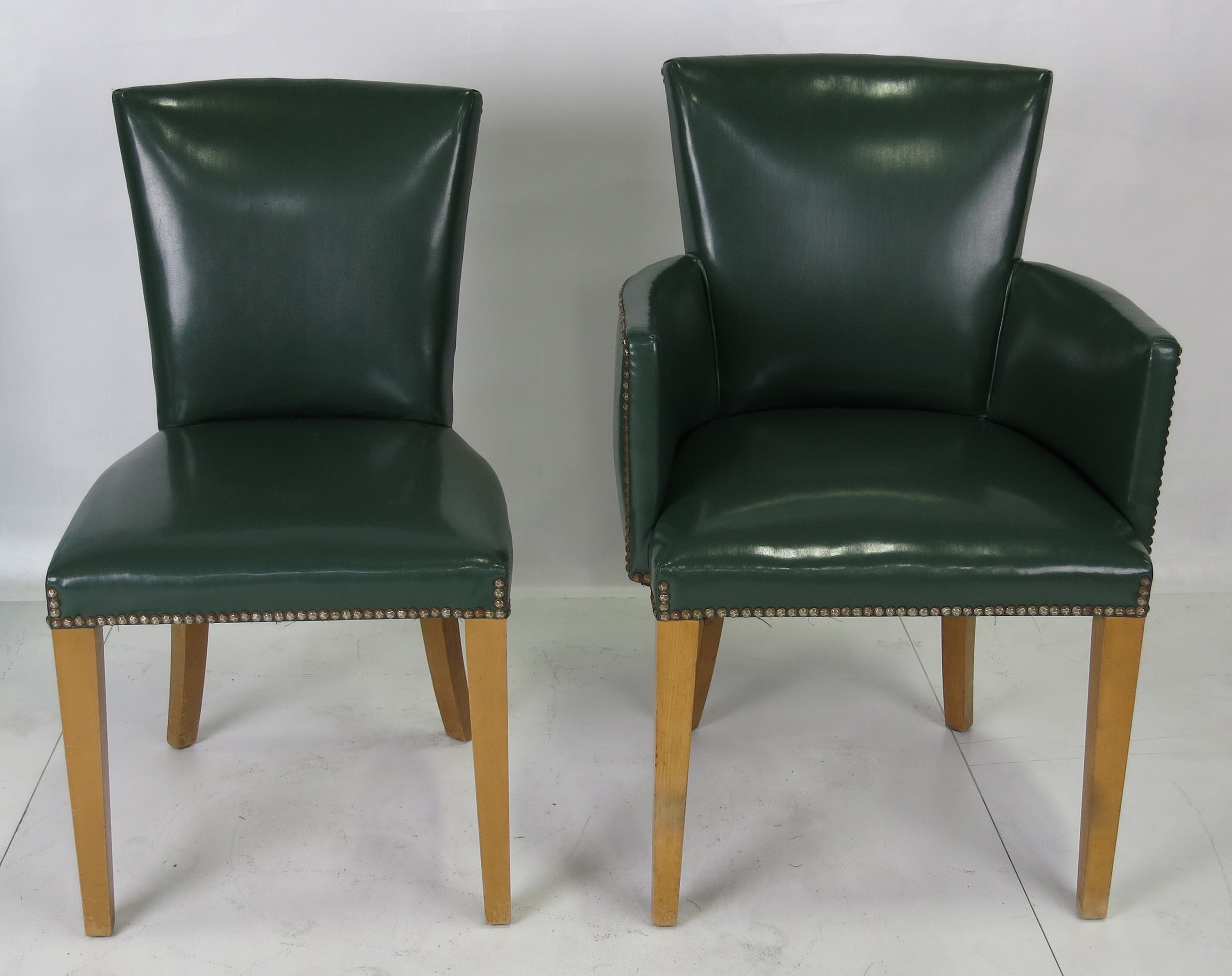 Set of Six French Art Deco Style Dining Chairs