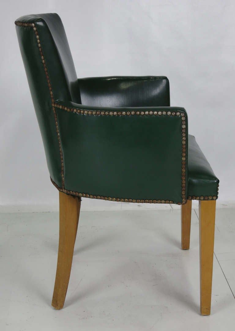 American Set of Six French Art Deco Style Dining Chairs