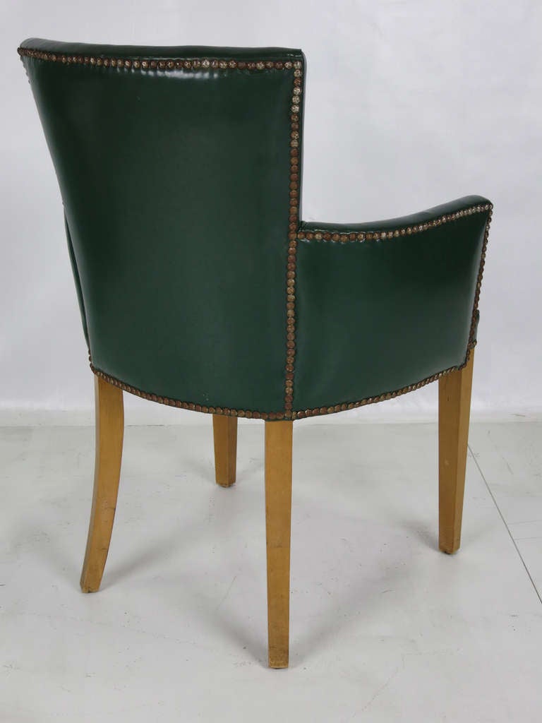 Set of Six French Art Deco Style Dining Chairs In Excellent Condition In Danville, CA