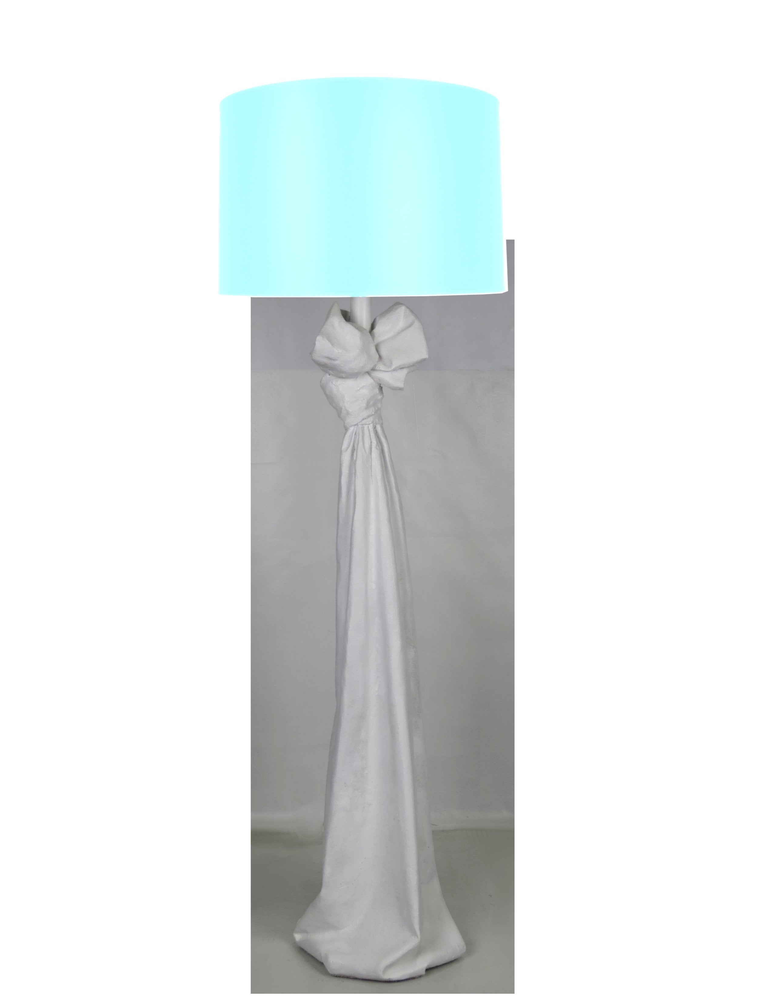 Plaster "Drape" Floor Lamp in the style of John Dickinson