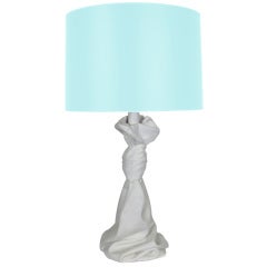 Plaster "Drape" Form Table Lamp in the style of John Dickinson