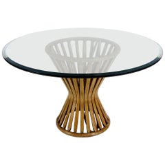 Classic Rattan Sheaf Form Lounge Table by McGuire