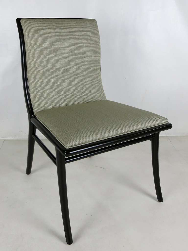 Set of Ten Saber Leg Dining Chairs by T.H. Robsjohn-Gibbings 1