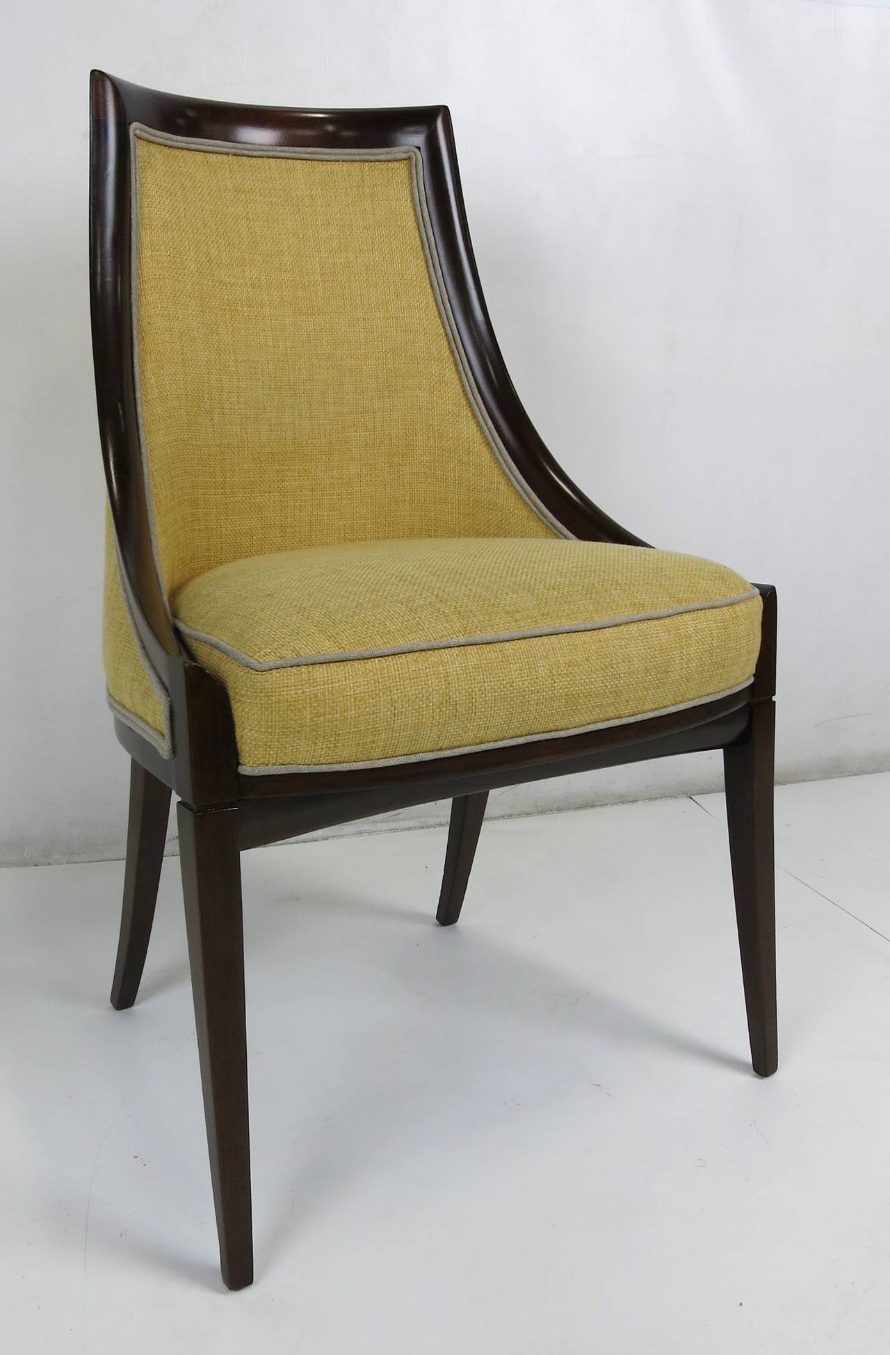 Mid-Century Modern Set of Four Dining Chairs by Harvey Probber