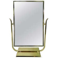 Vintage Glamorous Brass Vanity Mirror