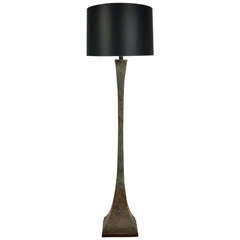 Sculpted Bronze Floor Lamp in the style of Hansen 1