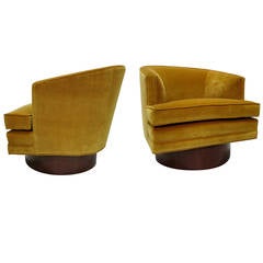 Pair of Swivel Chairs by Harvey Probber