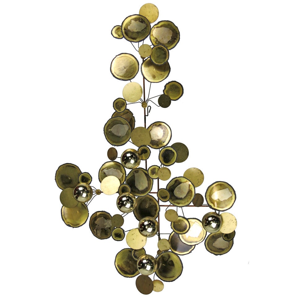 Original Brass "Raindrops" Sculpture by C. Jere- signed 1972