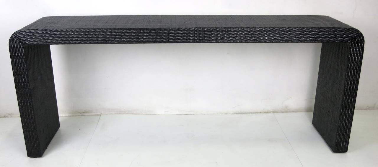 waterfall edge console table
