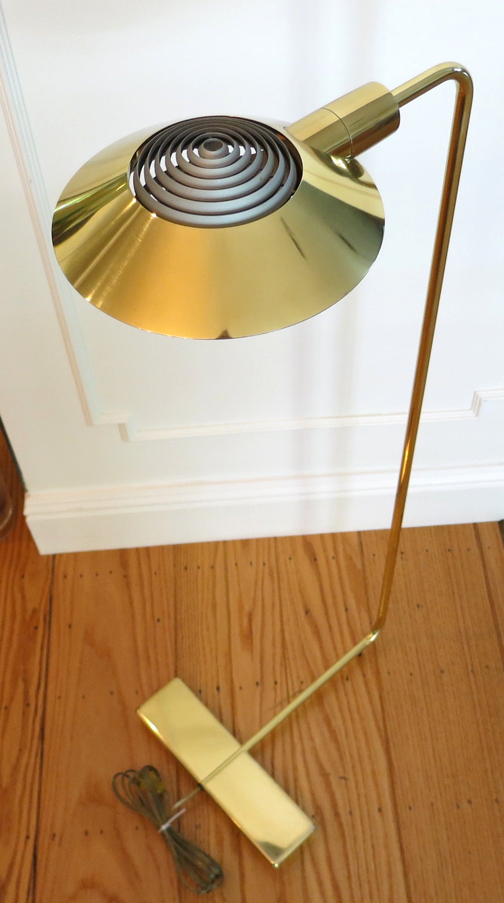 Pair of Swiveling Brass Pharmacy Lamps by Cedric Hartman