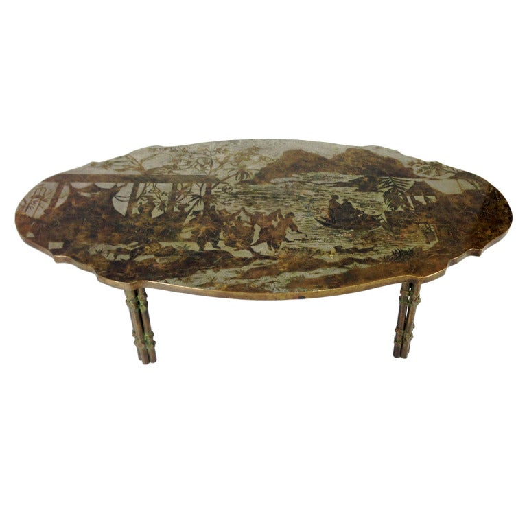 Fine Bronze Coffee Table By Philip And Kelvin Laverne For At Fine Bronze Coffee Table By Philip And Kelvin Laverne 1