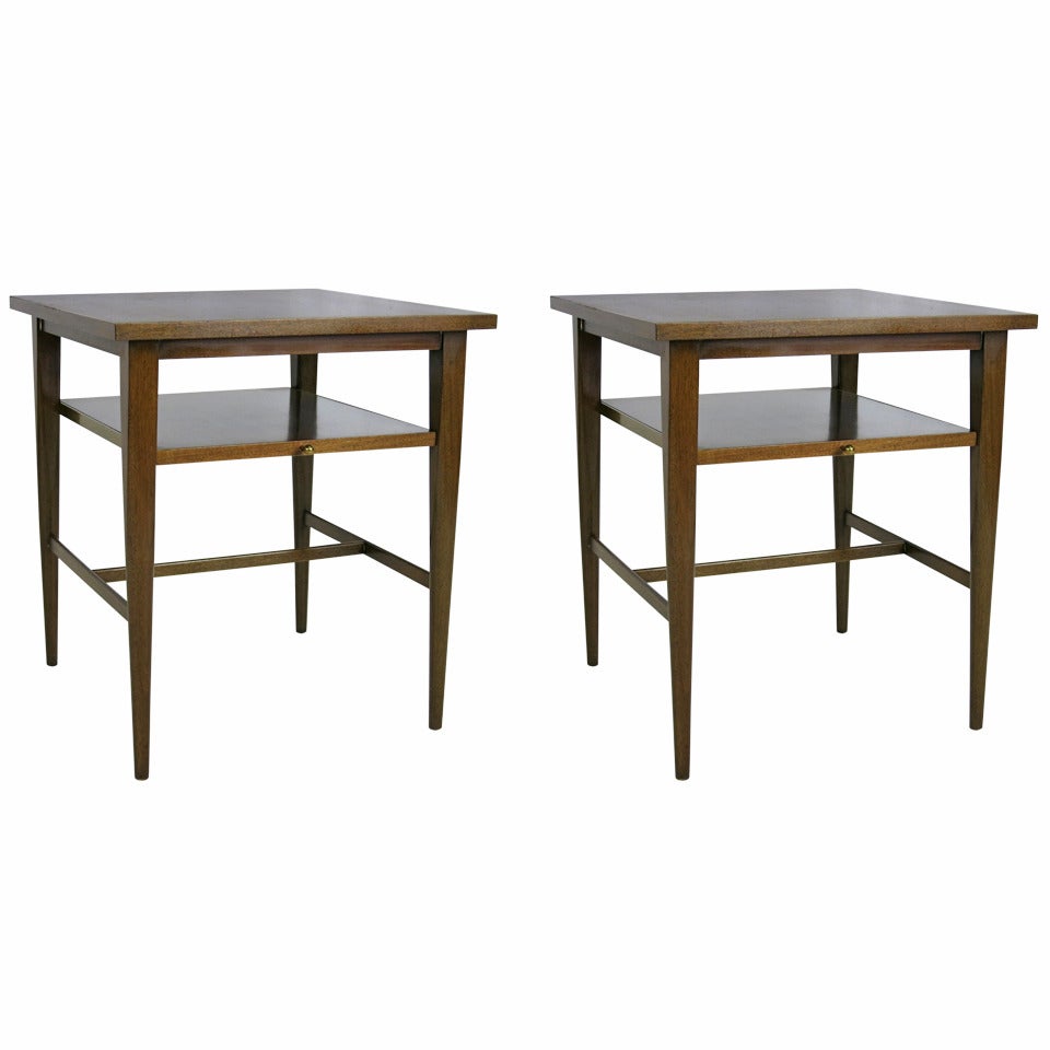 Pair of Mahogany End Tables by Paul McCobb for Directional