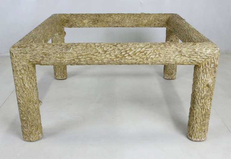 Faux Bois Coffee Table attributed to Michael Taylorfrom during the golden age of San Francisco design.  Glass top can be overlayed on top or inset to order.