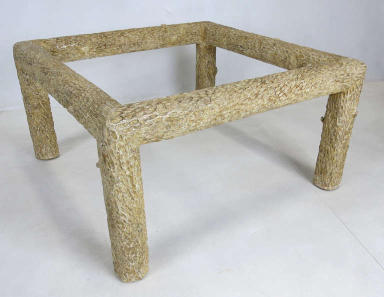 Modern Faux Bois Coffee Table For Sale