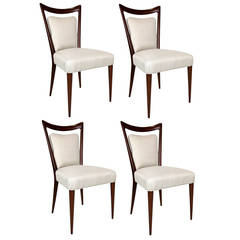 Set of Four Sculptural Dining Chairs by Melchiorre Bega