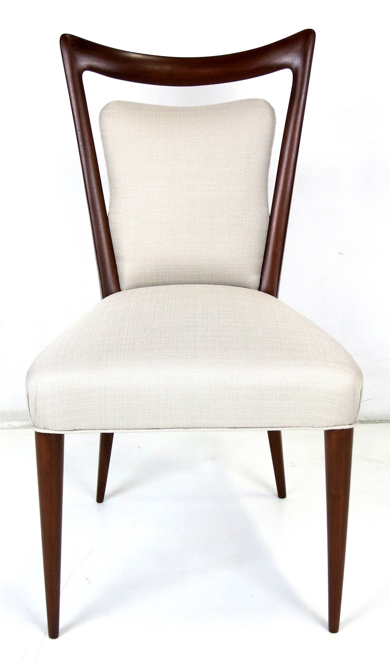 Set of Four Sculptural Dining Chairs by Melchiorre Bega at 1stDibs