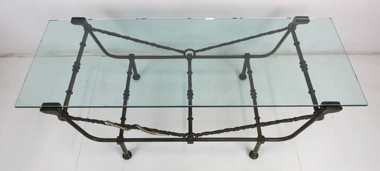 Modern Giacometti Style Iron Coffee Table