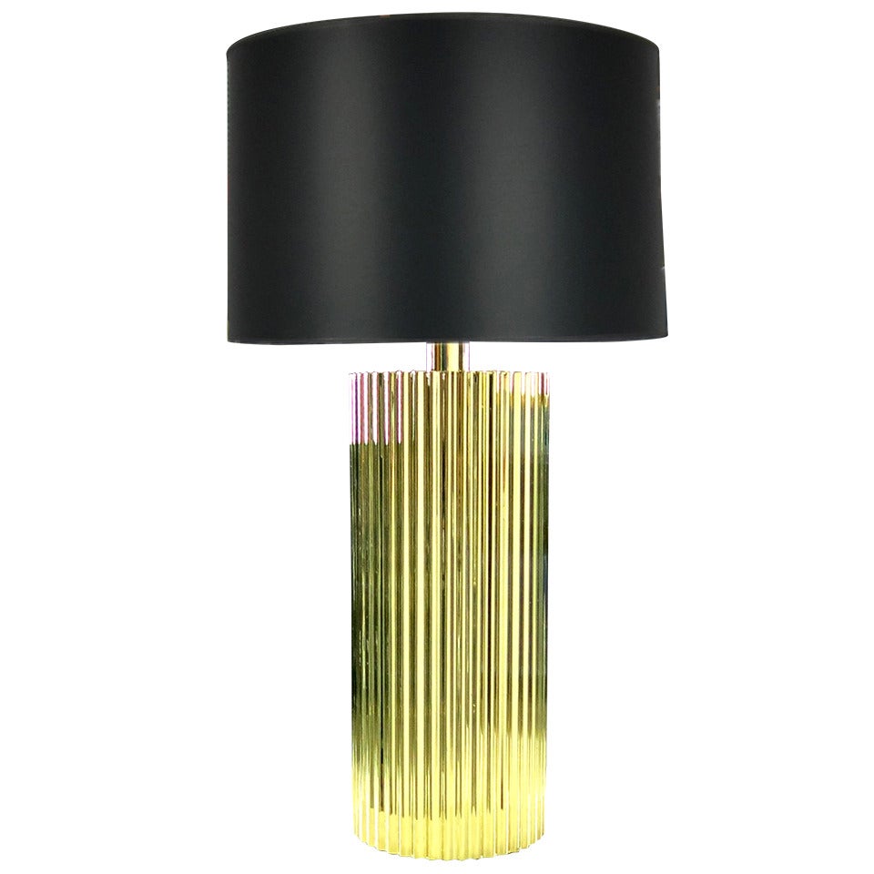 Polished Brass "Corduroy" Table Lamp by Harry Lawenda for Boyd Lighting