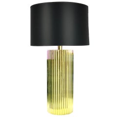 Lampada da tavolo "Corduroy" in ottone lucido di Harry Lawenda per Boyd Lighting