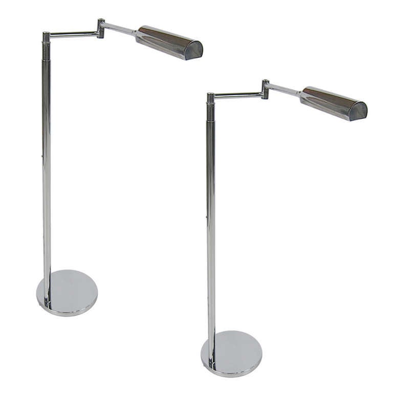 Pair Of Chrome Extension Pharmacy Lamp By Koch And Lowy For At Pair Of Chrome Extension Pharmacy Lamp By Koch Lowy For