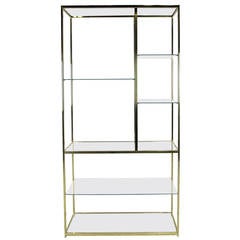 Chic Polished Brass Etagere