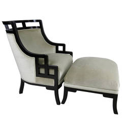 "Wallis Simpson" Lounge Chair and Ottoman by Jay Spectre 7