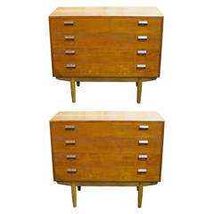 Pair of Teak Commodes by Børge Mogensen for Soborg Mobler 1