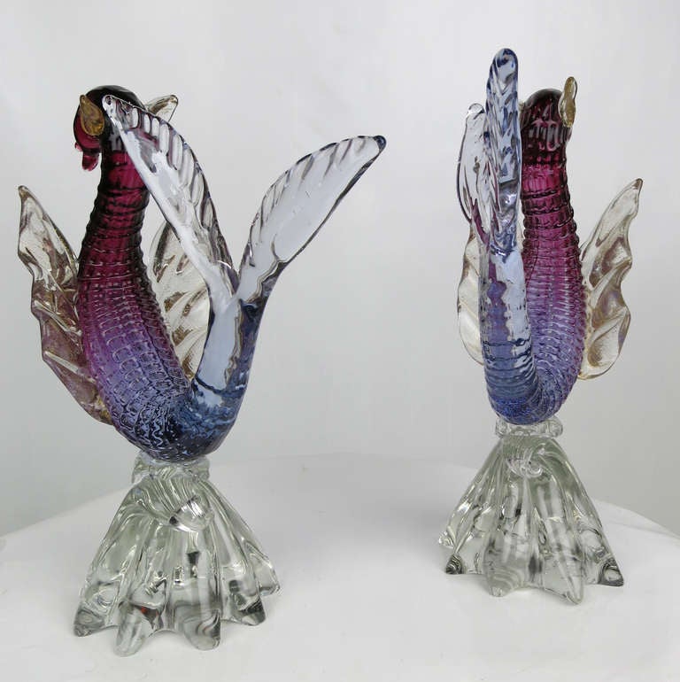 Fantastic Murano Glass Hippocampus by Alfredo Barbini 1