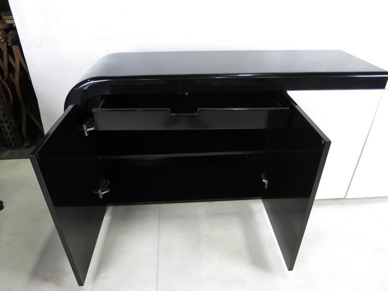 Late 20th Century Mod Harlequin Lacquer Sideboard