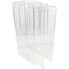 Set of Three Nesting Lucite Pedestals 11