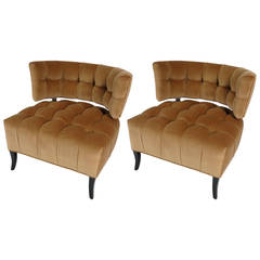 Pair of Billy Haines Style Slipper Chairs