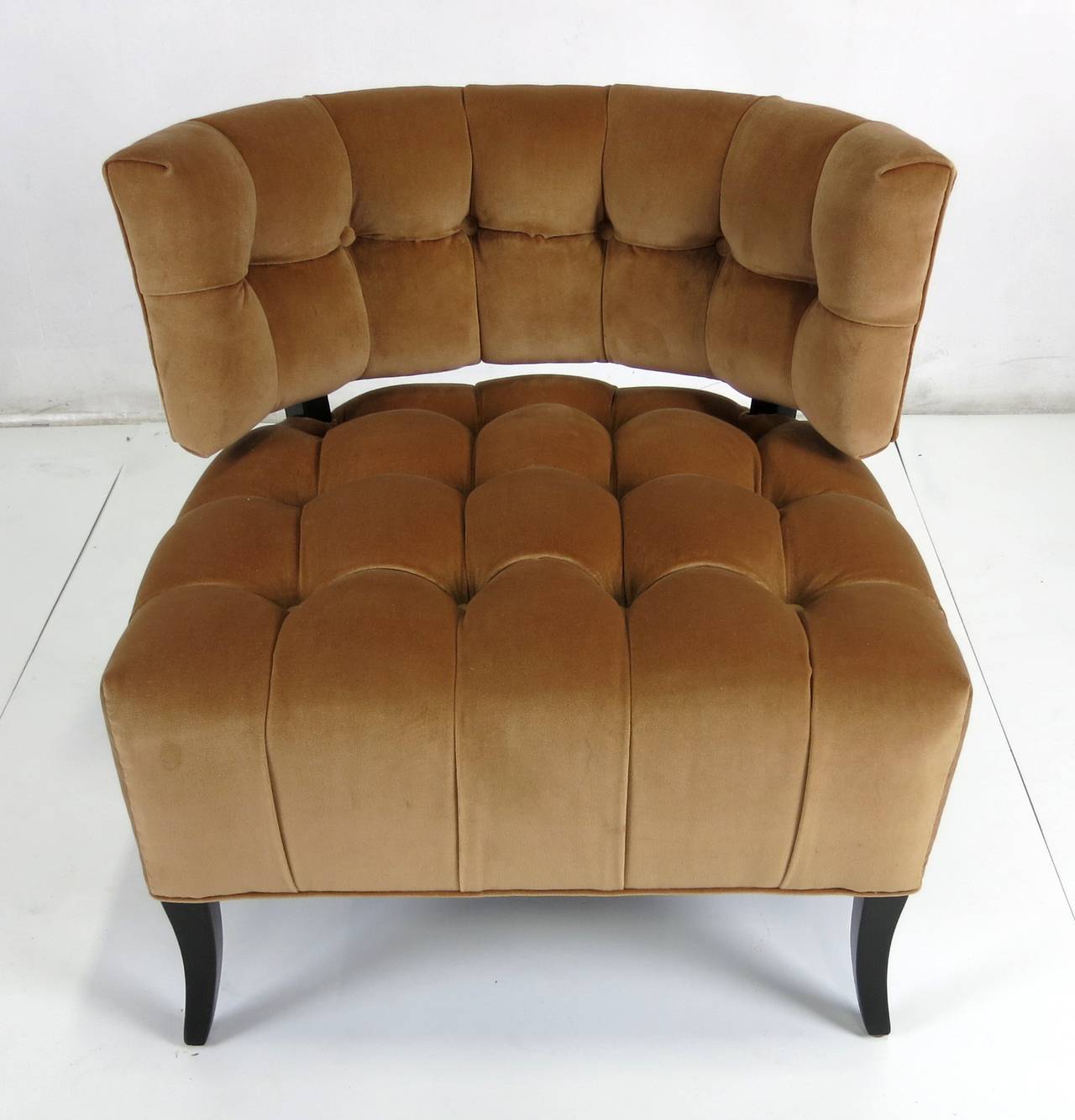 Mid-Century Modern Pair of Billy Haines Style Slipper Chairs