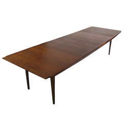 Amazing Walnut Extension Dining Table by John Kapel