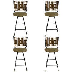 Set of Four Bar Stools in the style of Umanoff