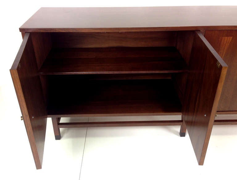 Modern Walnut & Rosewood Sideboard in the style of Harvey Probber