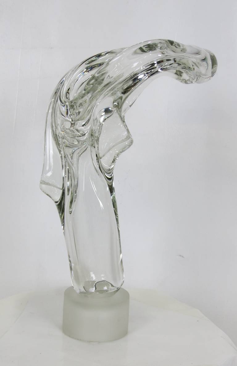 American Abstract Form Glass Sculpture