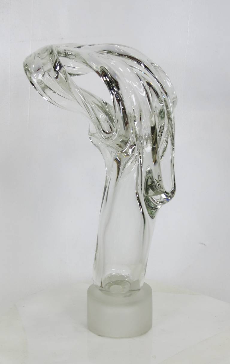 20th Century Abstract Form Glass Sculpture