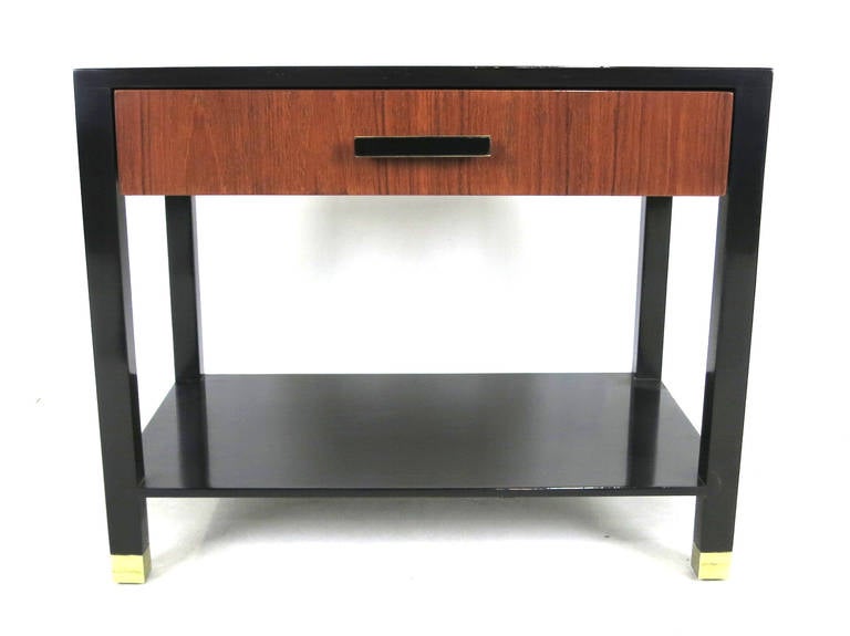 Pair of Mahogany and Rosewood Nightstands by Harvey Probber 2