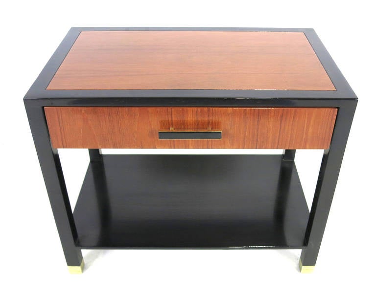 Pair of Mahogany and Rosewood Nightstands by Harvey Probber 3