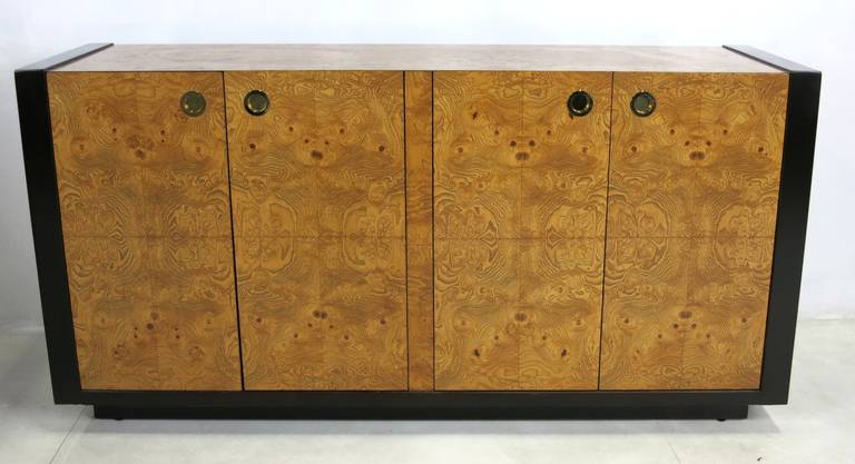 Ebonized Walnut and Olive Burl Buffet