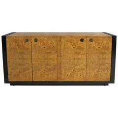 Ebonized Walnut and Olive Burl Buffet