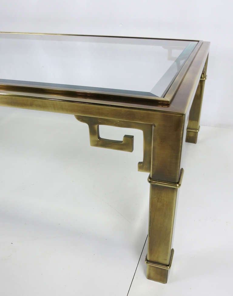 Brass Coffee Table by Mastercraft In Excellent Condition In Danville, CA
