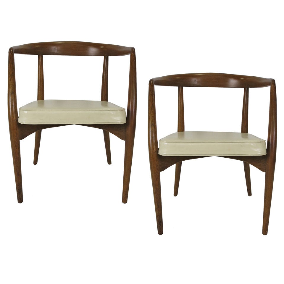 Pair of Sculptural Armchairs by Lawrence Peabody