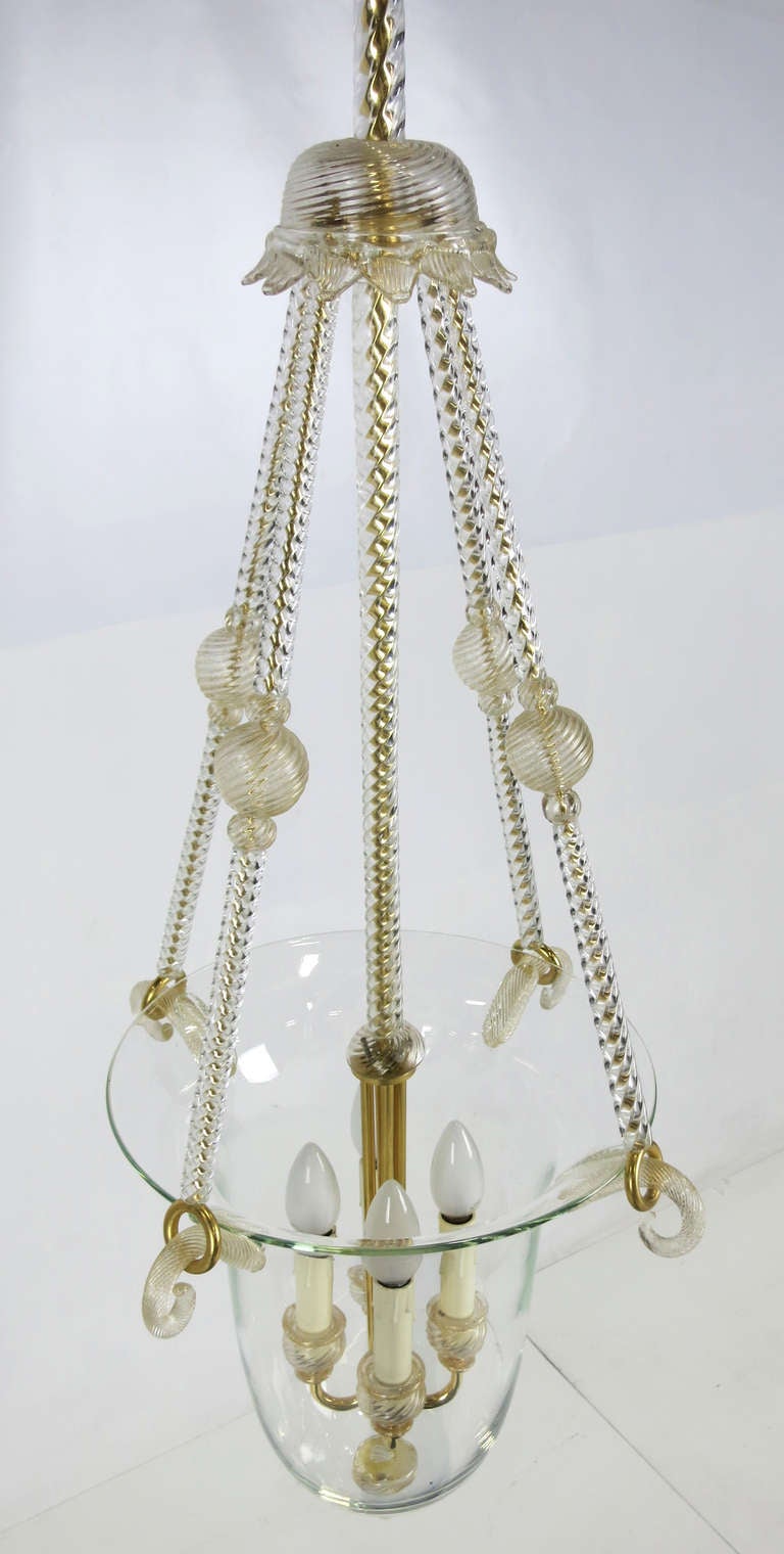 Rococo Revival Murano Glass and Gilt Bronze Chandelier by Barovier & Toso