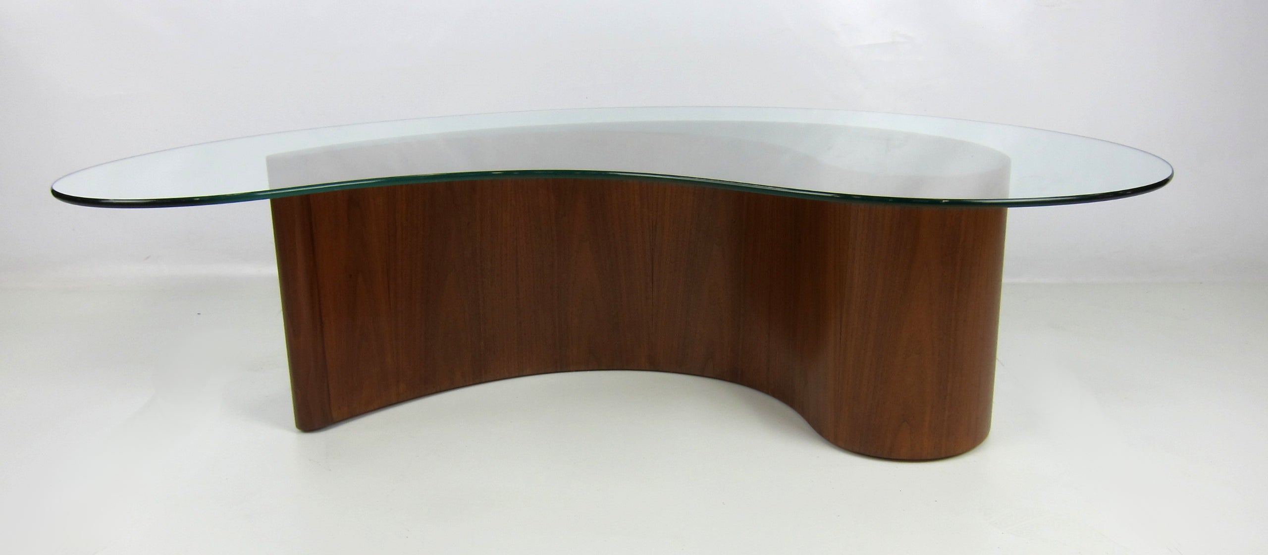 Walnut Comma Form Cocktail Table