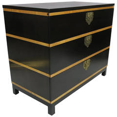 Midcentury Walnut Bachelor's Chest with Maple Trim 1