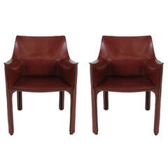 Pair of CAB armchairs by Mario Bellini for Cappellini