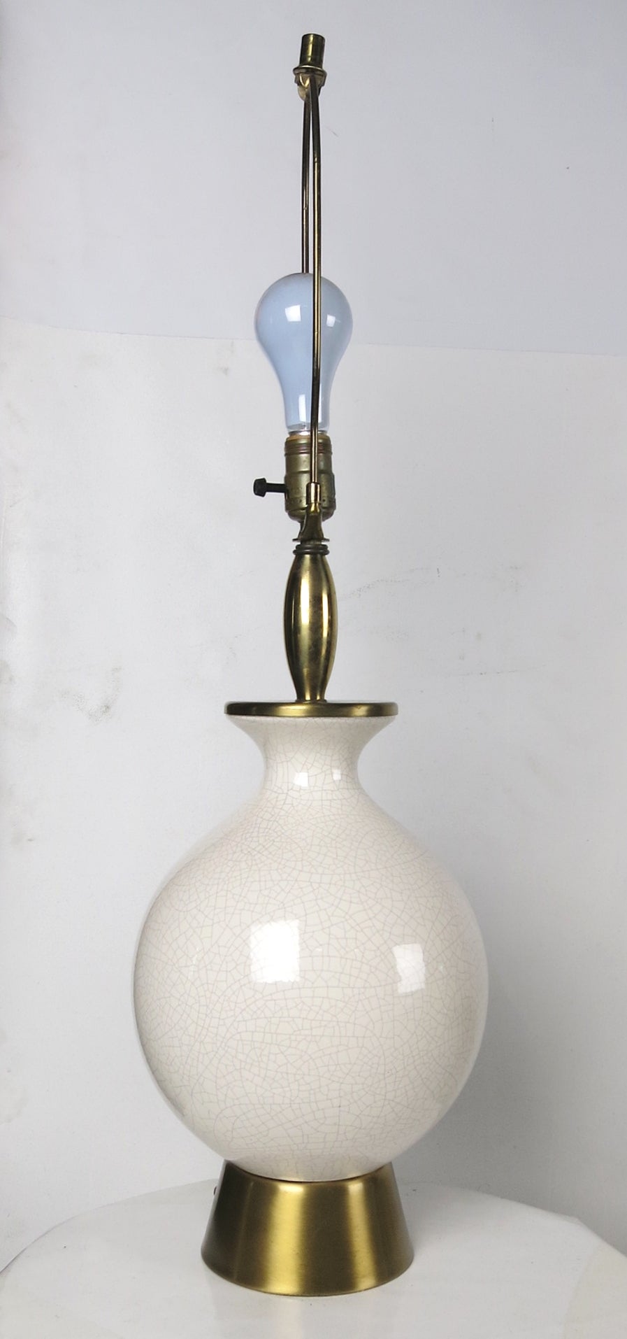 Pair of Modernist Crackle Glaze Lamps by Wilshire House In Excellent Condition In Danville, CA