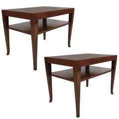 Pair of Walnut Side Table by T.H. Robsjohn-Gibbings 1