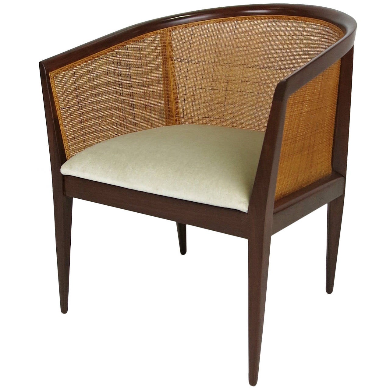 Caned Back Lounge Chair by Kipp Stewart for Directional at 1stDibs